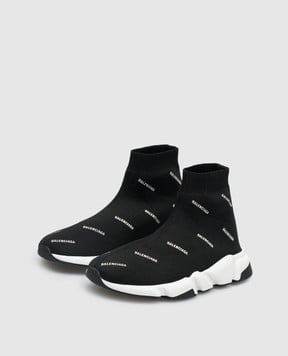 Balenciaga Children's black Speed logo sneakers 597425W2DBF