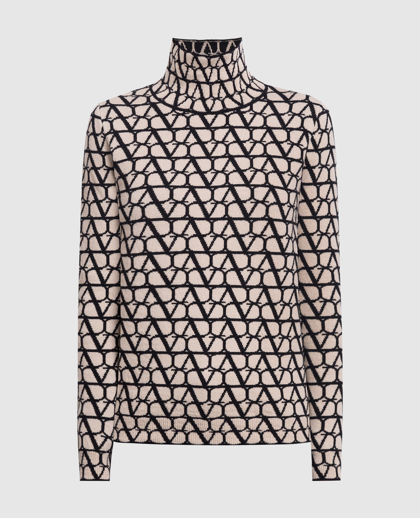 

Beige VLogo patterned wool golf Valentino