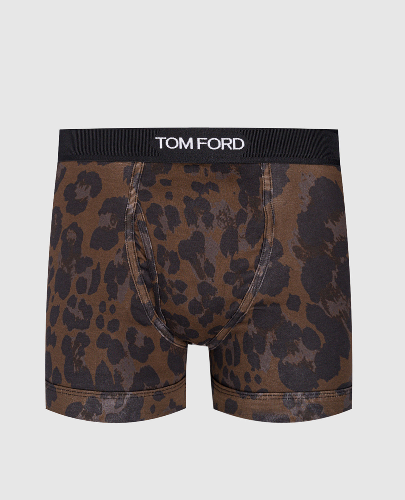 

Brown animal print boxer briefs with logo Tom Ford, Коричневый