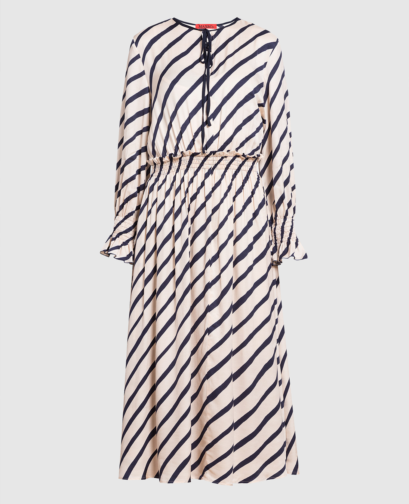 

Beige striped midi dress Max & Co