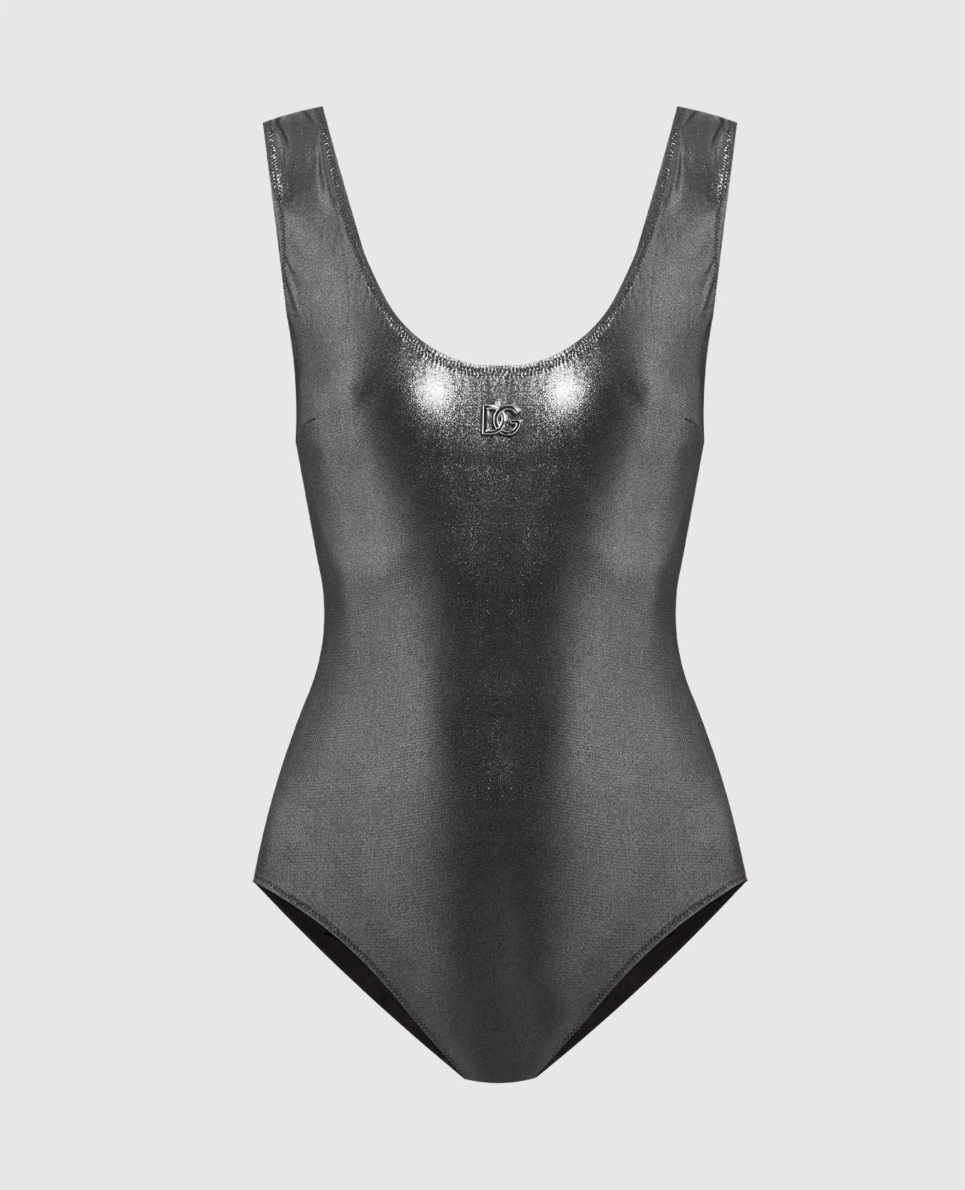 

Silver swimsuit with logo Dolce&Gabbana