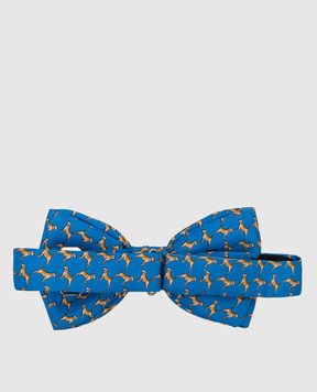 Stefano Ricci Children's blue patterned silk butterfly YHN01NG300