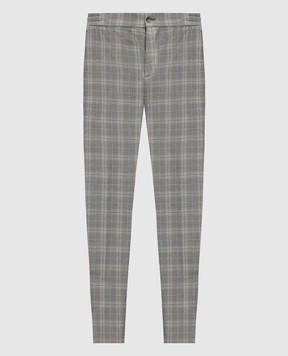 Marco Pescarolo Chiaiam cashmere check beige pants CHIAIAM4844