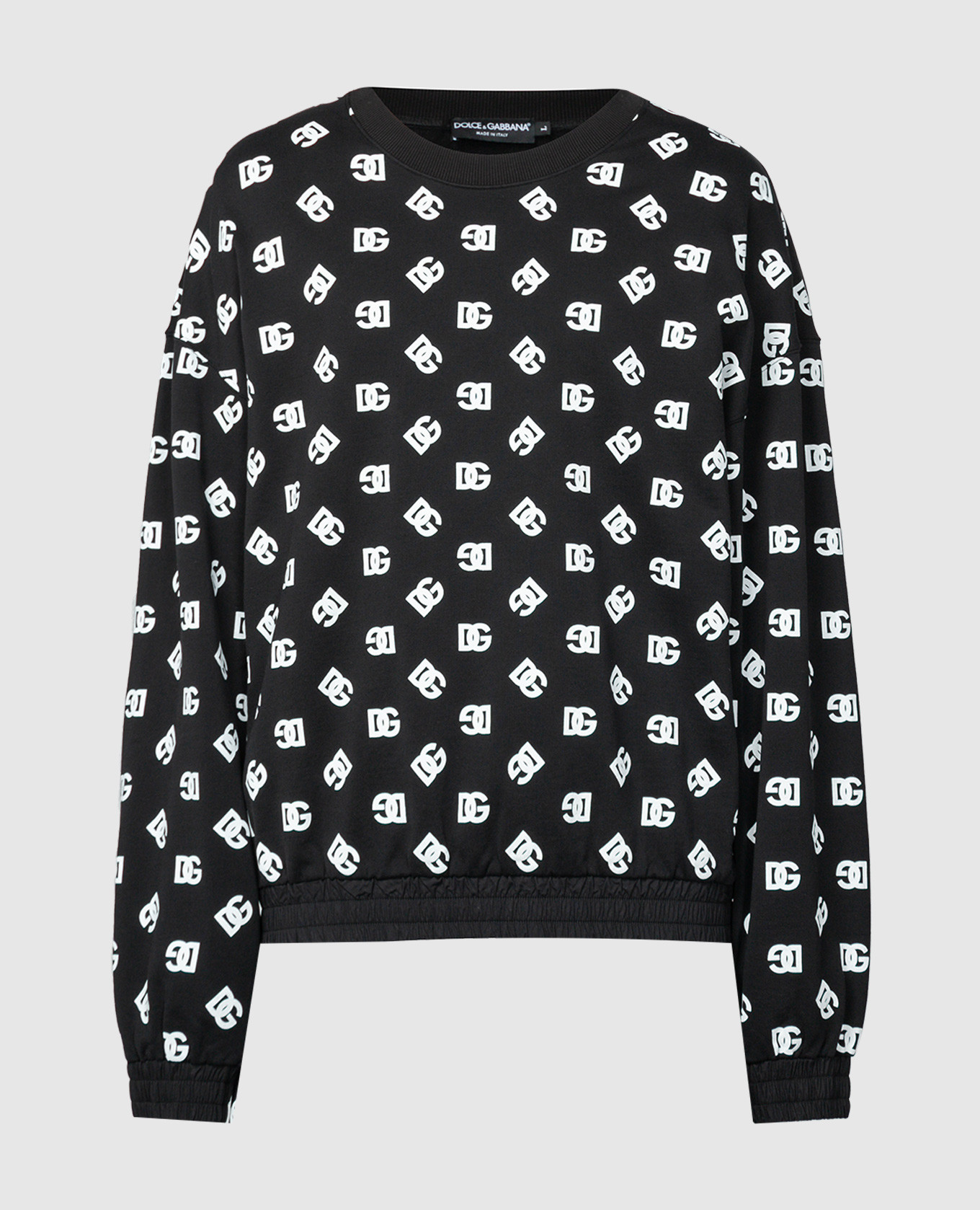 Black sweatshirt with monogram logo Dolce&Gabbana