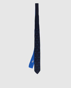 Stefano Ricci Children's black tie with polka dots in cashmere and silk YCRMTSR1001