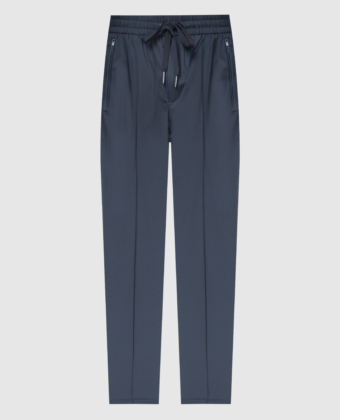 Blue sweatpants with logo patch dolce&gabbana