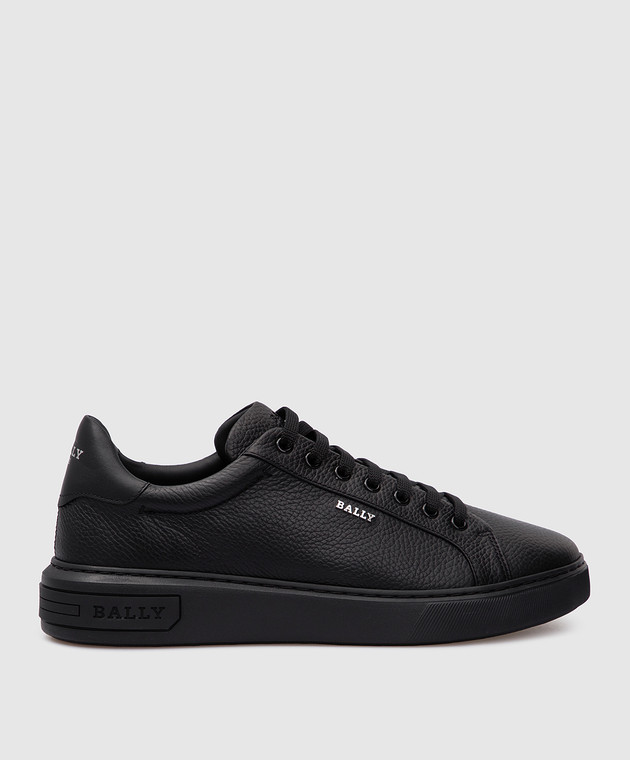 Bally - Miky Black Leather Logo Sneakers MSK074VT002 - shop with