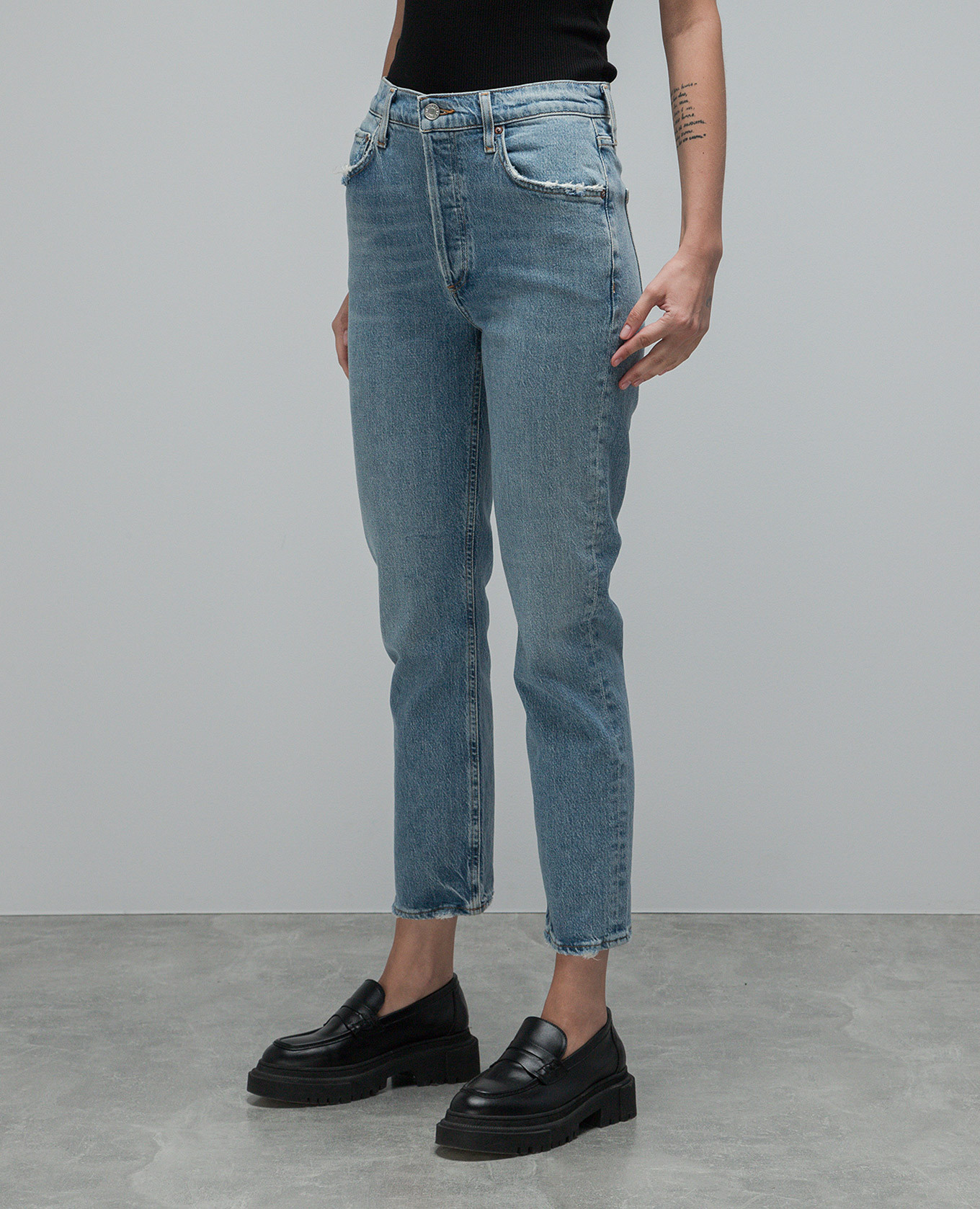 

Riley blue distressed jeans AGOLDE, Light blue