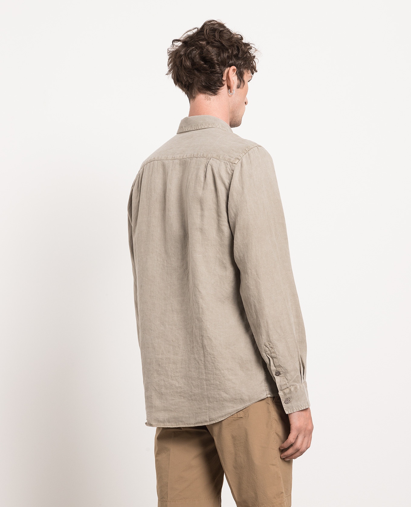 Caroubis khaki linen shirt Vilebrequin 4