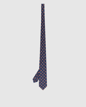 Stefano Ricci Children's blue silk set of patterned tie and shawl YDHNG500