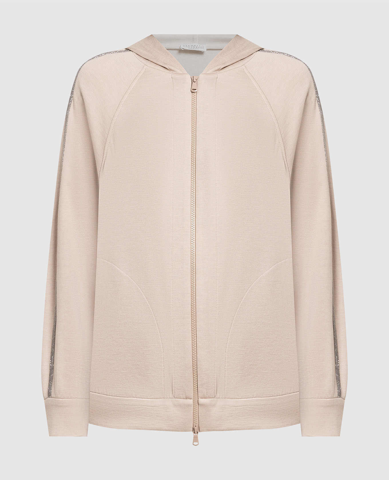 Beige sports jacket with monil chain Brunello Cucinelli