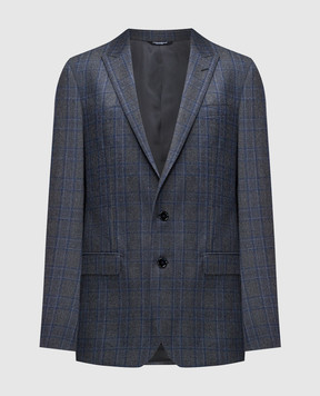 Dolce&Gabbana Gray check wool blazer G2LK0TFQ2KD