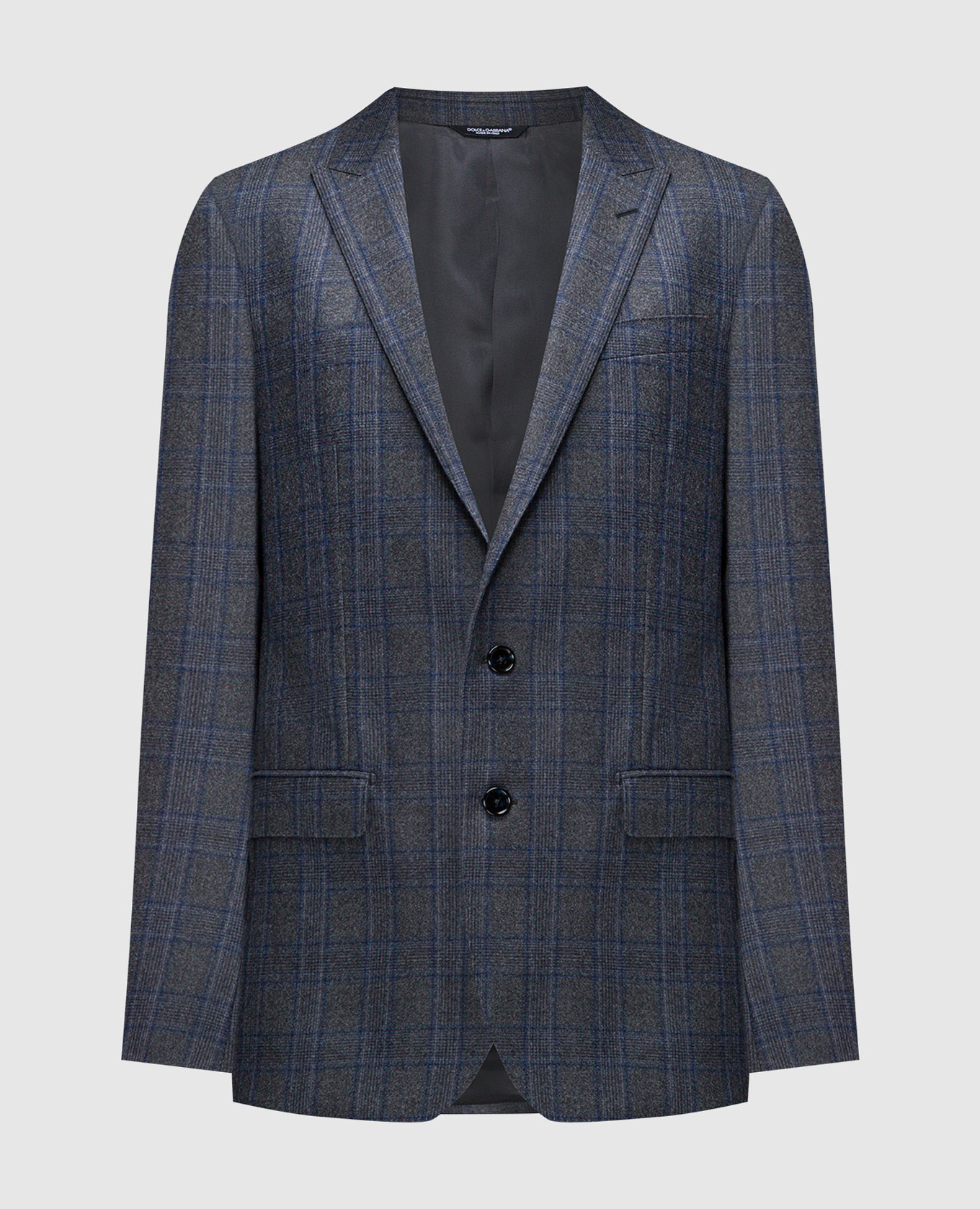 Gray check wool blazer Dolce&Gabbana