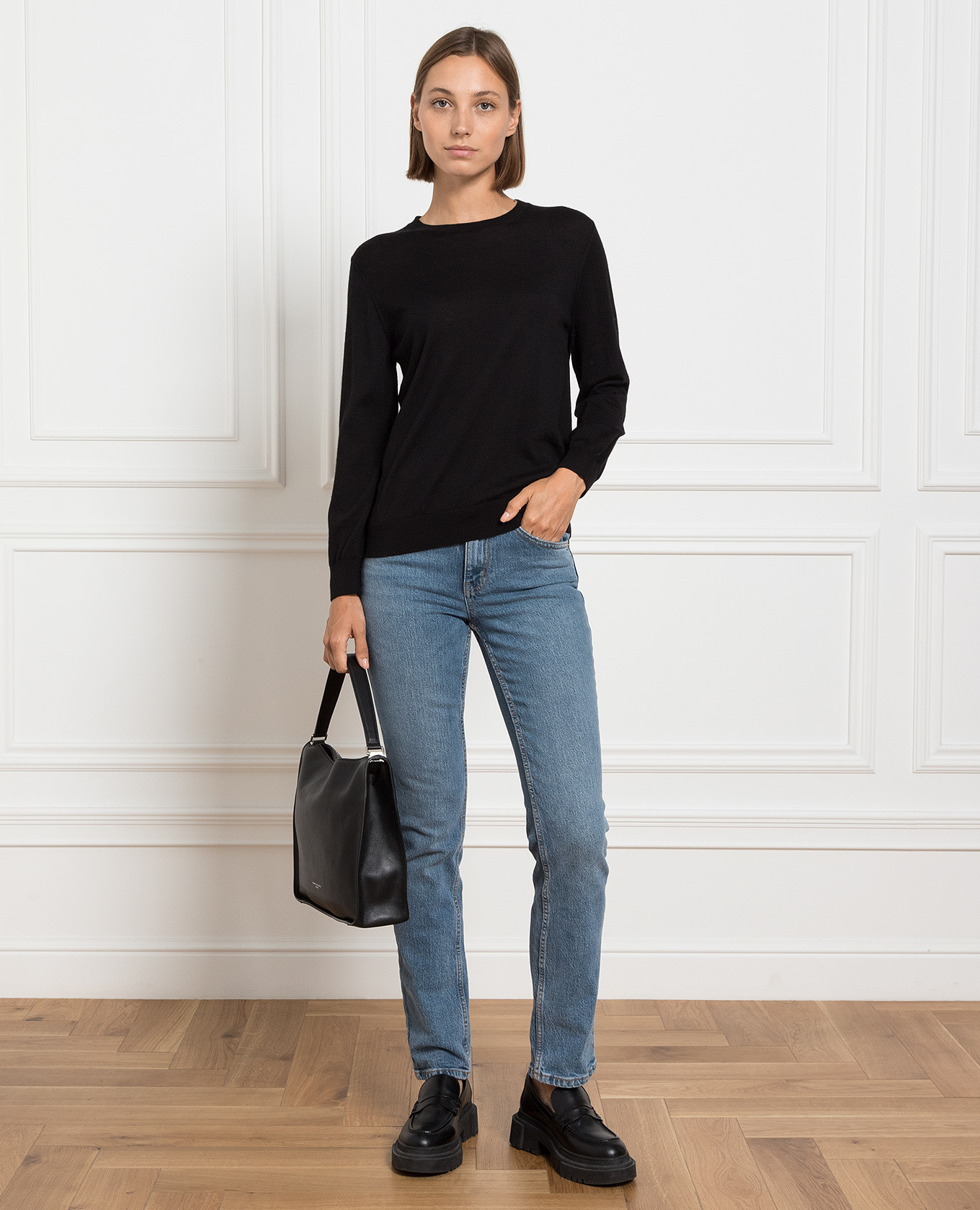 Black wool, silk and cashmere jumper Babe Pay Pls 2