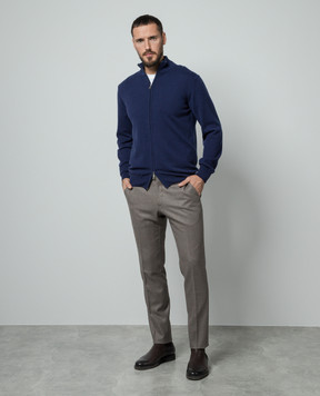 Cashmere&Whiskey Blue cashmere cardigan 356N