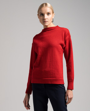 Toteme Red sweater made of wool 234WRTWTP164YA0006