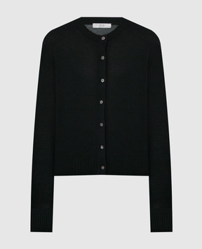 CO Black cashmere cardigan 7619LCM