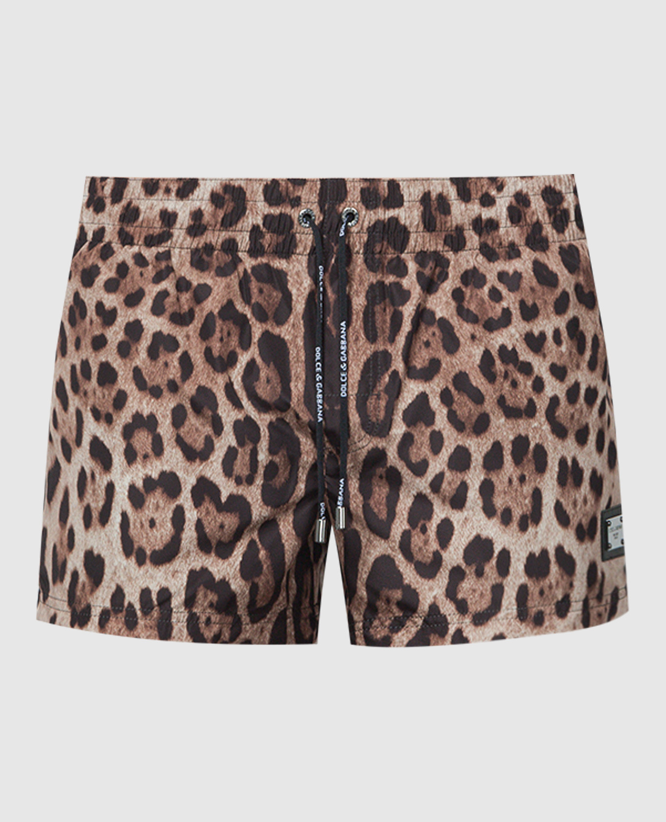 Swim shorts in animal print with logo dolce&gabbana