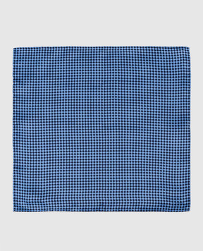 Stefano Ricci Children's blue patterned silk tie and handkerchief set YDH27026