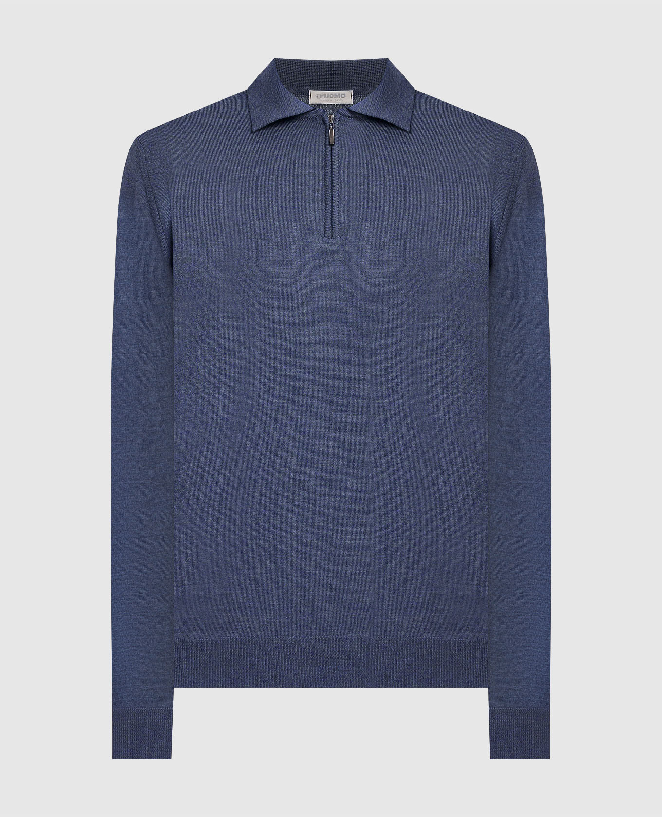 

Blue merino wool polo D'Uomo Milano