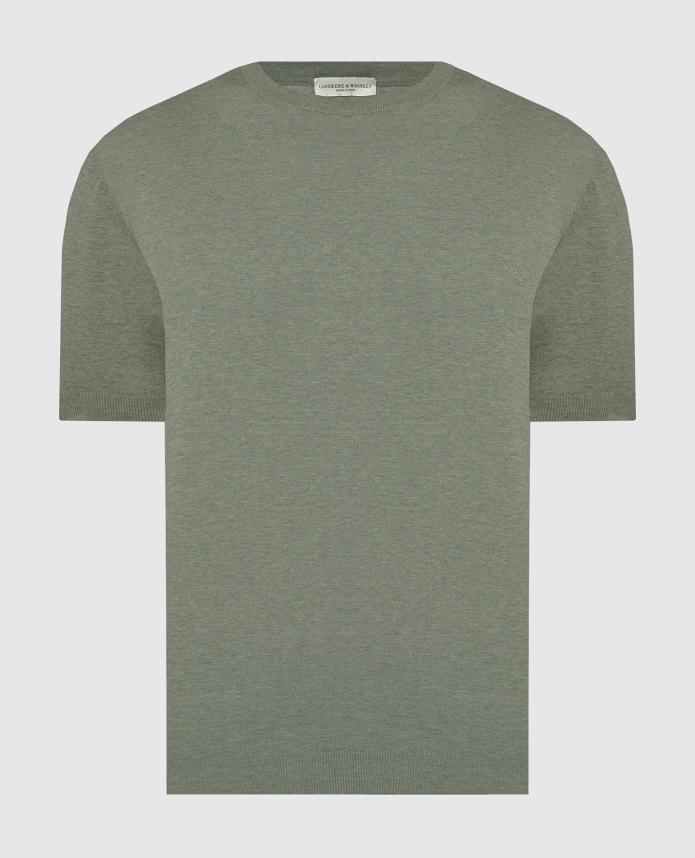 Khaki t-shirt cashmere&whiskey