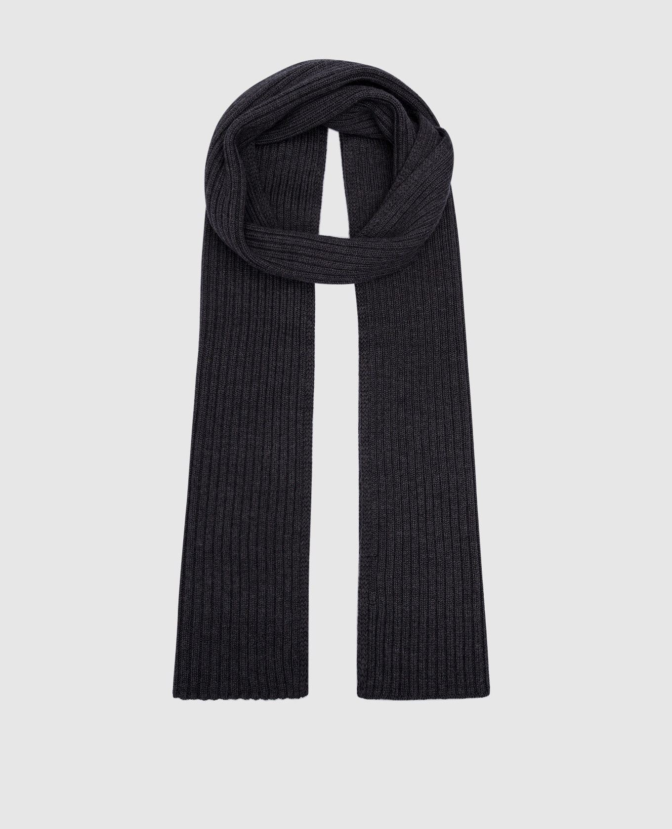 

Gray scarf with a scar made of merino wool D'Uomo Milano, Grey