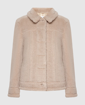 Max Mara Beige Teddino jacket made of wool and silk TEDDINO