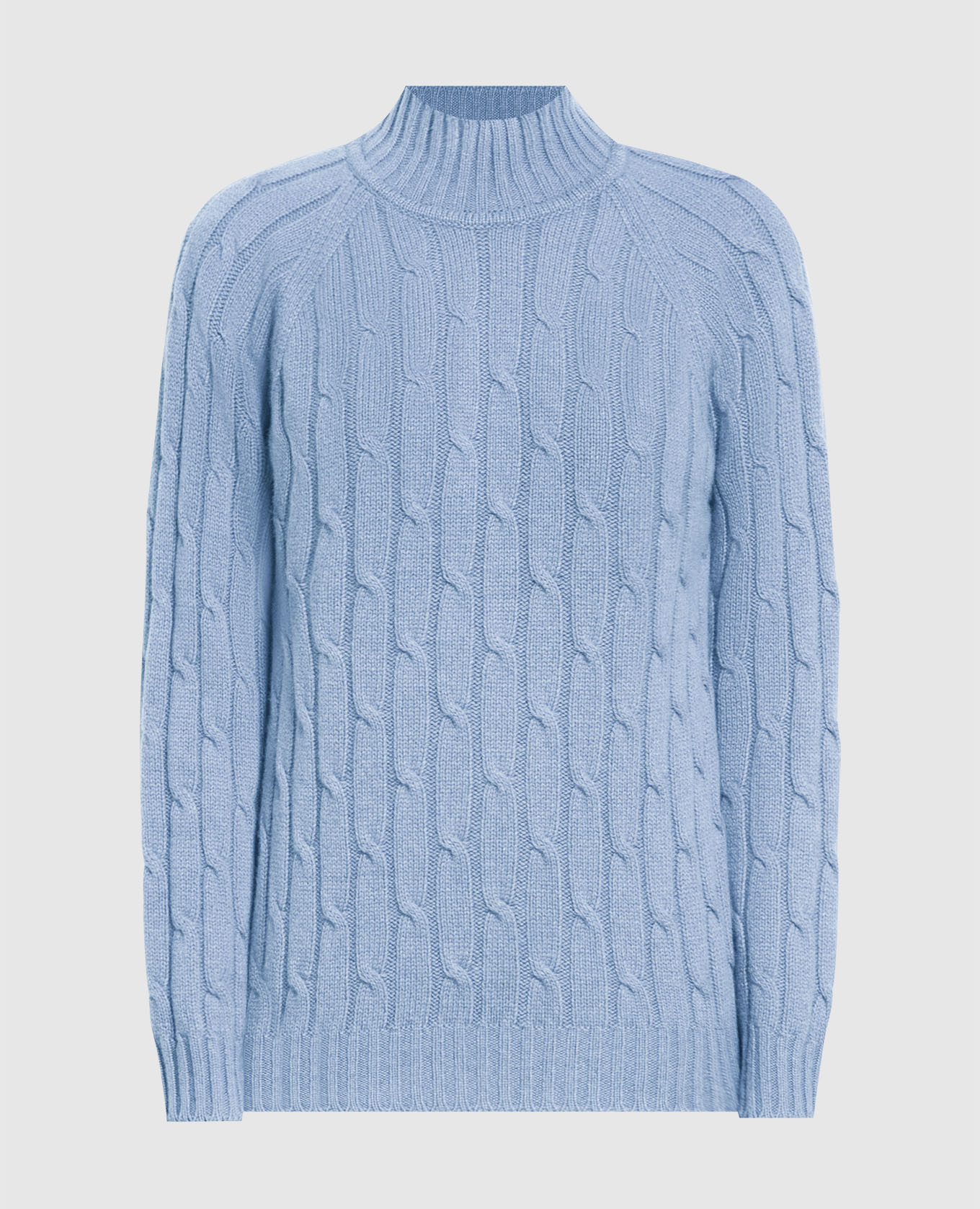 Blue sweater made of cashmere in a textured pattern babe pay pls