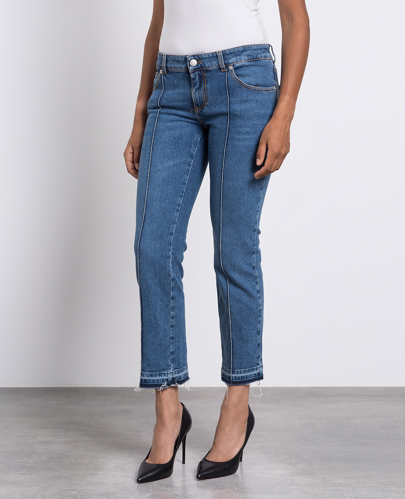 

Blue jeans with logo patch Alexander McQueen