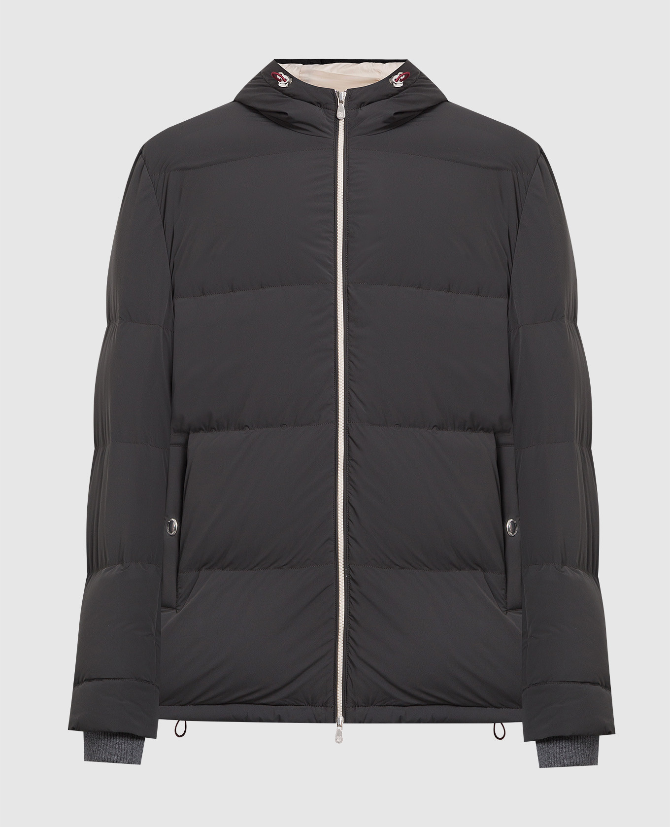 

Graphite down jacket Brunello Cucinelli, Серый