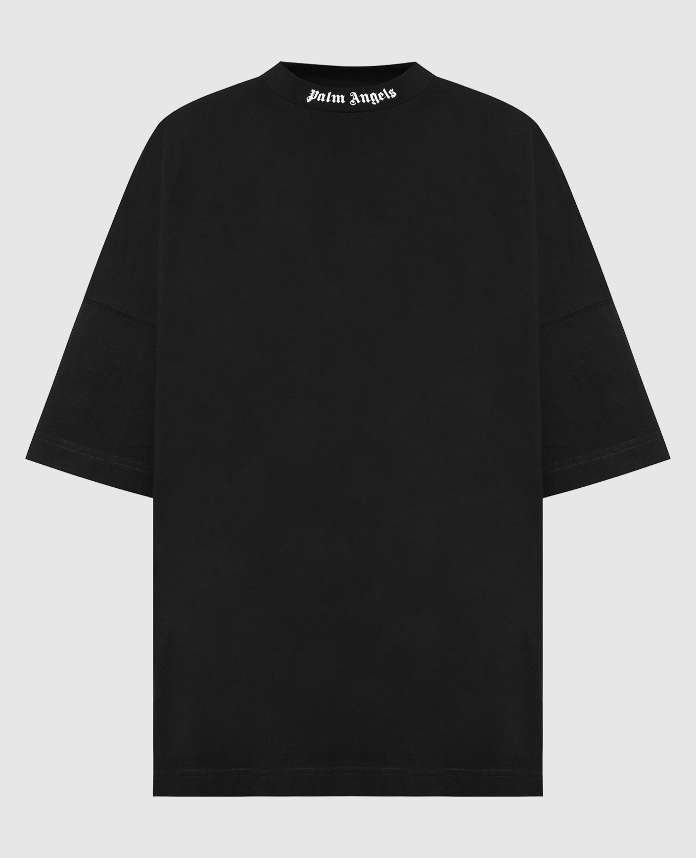 【関税込み】Palm Angels グレー ロゴ刺繍 Tシャツ Palm Angels ロゴ Tシャツ | グレー | FARFETCH JP