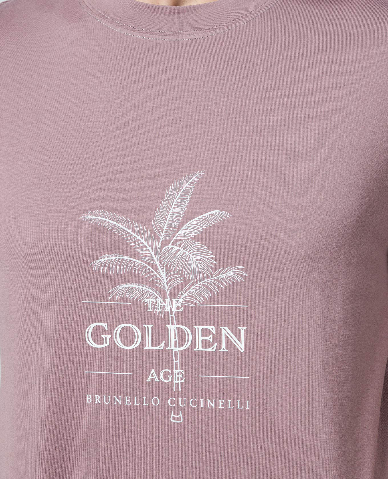 

Pink t-shirt with a contrasting print Brunello Cucinelli