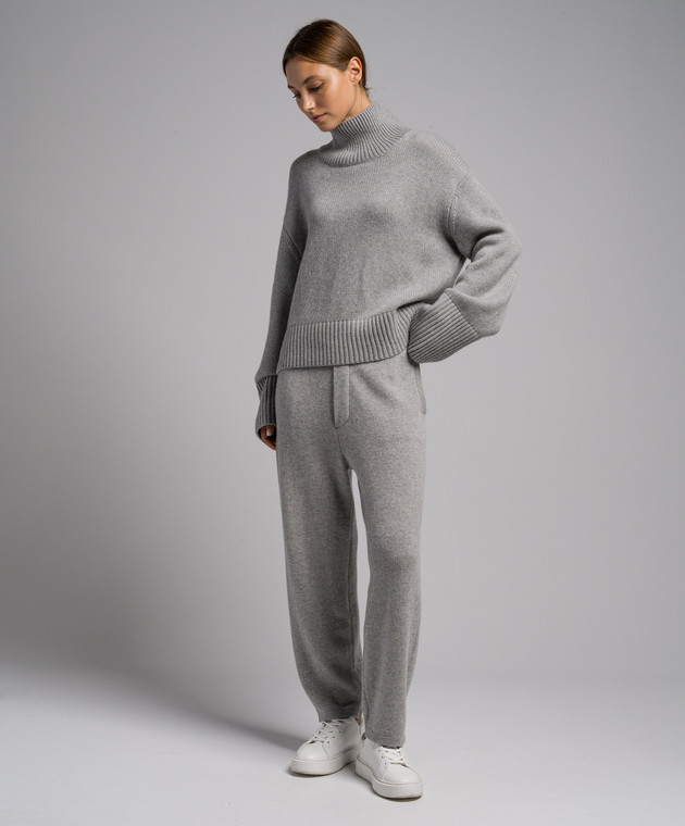 LISA YANG - Gray cashmere Sunday pants 2023090 - shop with