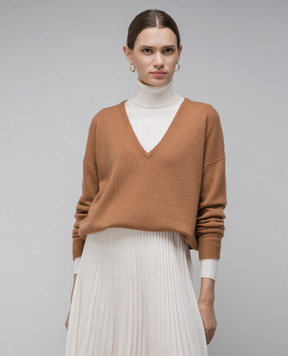 CO Brown cashmere pullover 7291CMR