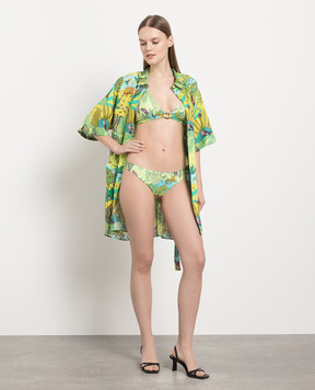Vilebrequin Green bodice from Flechett swimsuit in a print FCTC3H03