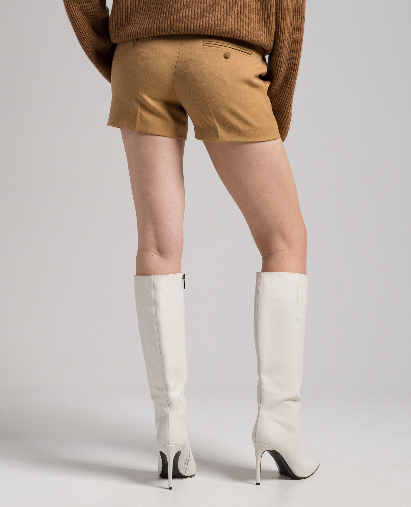 Brown wool shorts Michael Kors 4