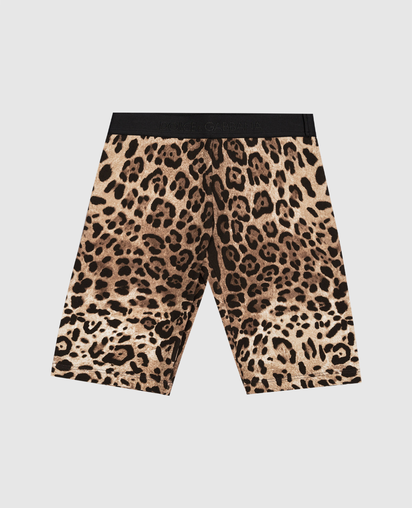 Children's brown shorts in leopard print dolce&gabbana