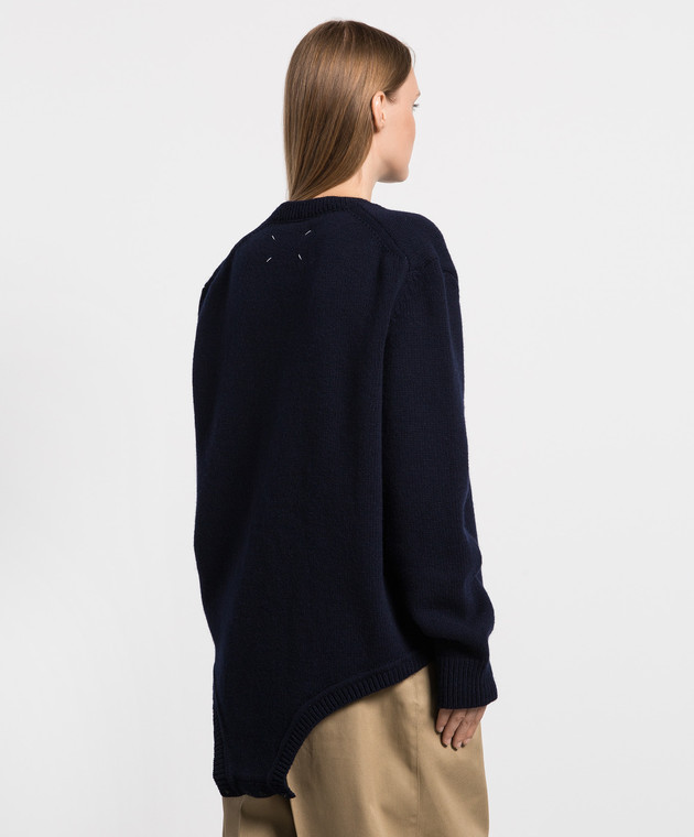 Maison Margiela - Blue wool pullover bodysuit