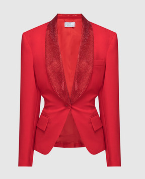 Giuseppe Di Morabito Milano Red jacket made of wool with crystals PF23074JA229
