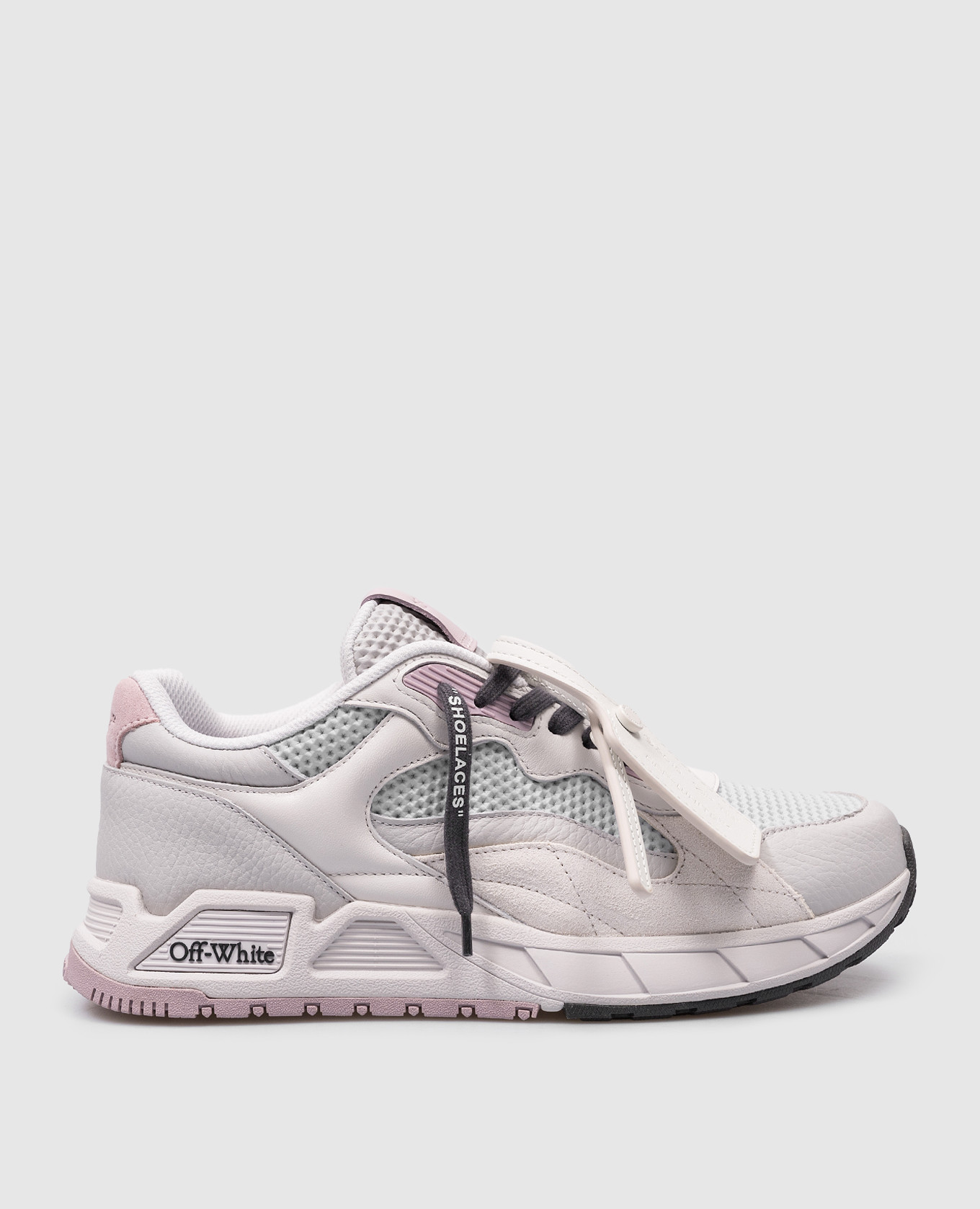 

Kick Off gray leather sneakers with logo Off-White, Серый