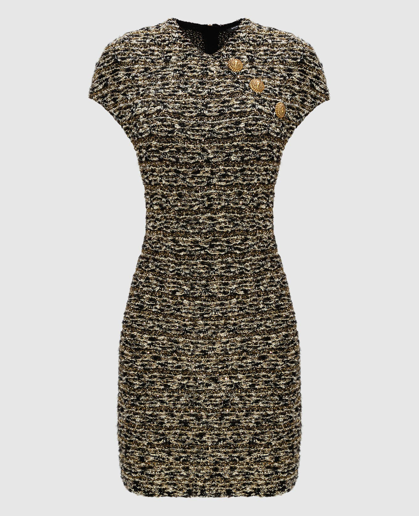 

Mini dress with lurex Balmain, Golden