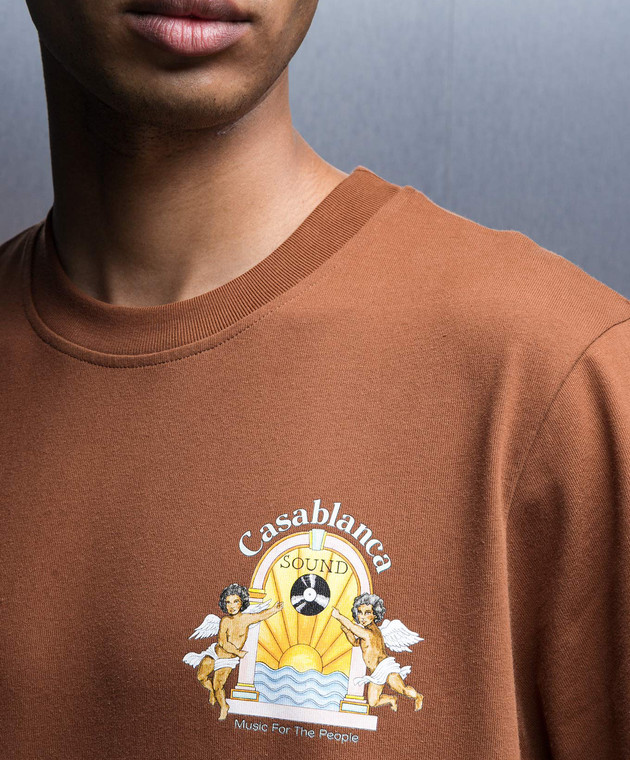 Casablanca - Studio De Musique brown t-shirt with print