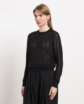 CO Black openwork jumper made of silk 7932TSY