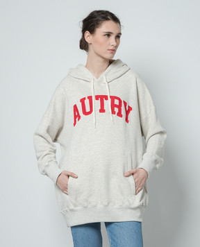 AUTRY Gray hoodie with logo embroidery A24EHOPW525M
