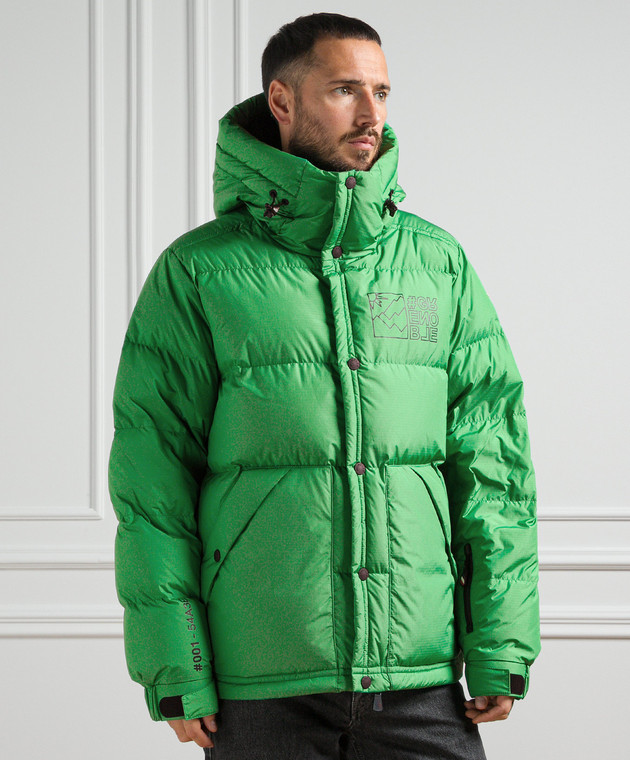 Moncler Grenoble - Cristaux green down jacket with logo