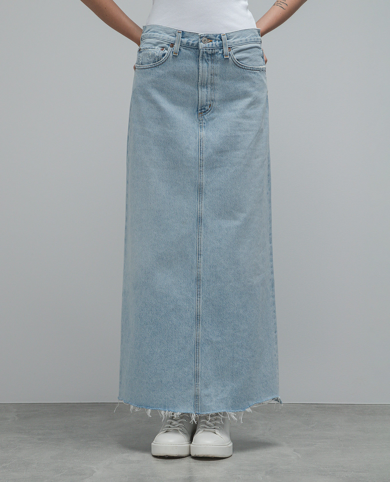 

Hilla blue denim skirt AGOLDE, Light blue