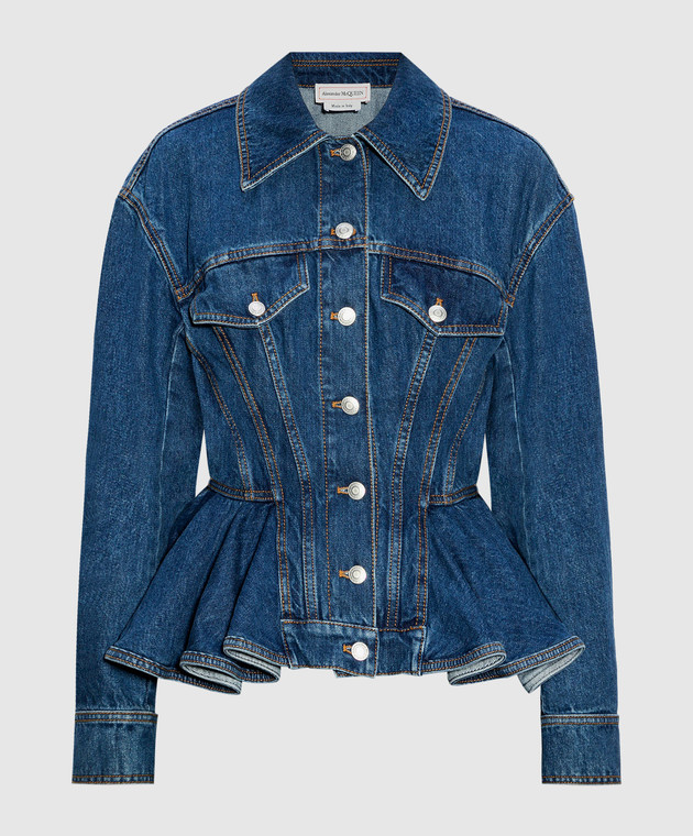 Alexander mcqueen jean jacket best sale