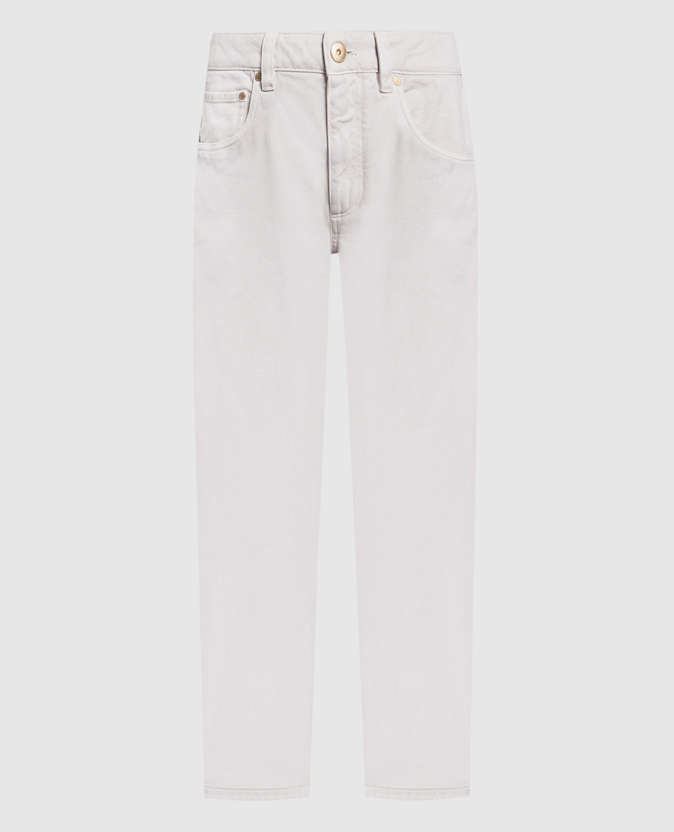 

Beige jeans with monil chain Brunello Cucinelli