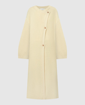 LISA YANG Elodie Yellow Cashmere Long Cardigan 2024023