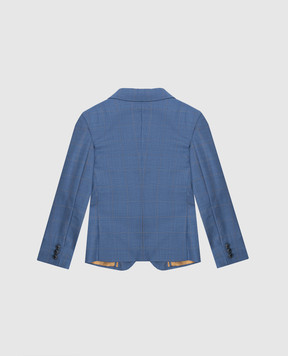 Stefano Ricci Checked wool jacket for children Y1SF732900HC5088jack